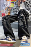 Hip Hop Stars Pattern Men Jeans Pants