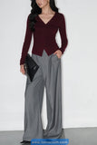 High Waist Loose Casual Women Office Pants