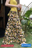 Loose A-Line Floral Pattern Summer Boho Long Skirts