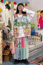 High Waist Loose A-Line Flowers Pattern Skirts