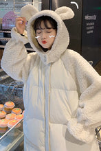 Cute Bear Fluffy Parkas Coat Jacket