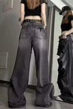 Loose Distressed Black Jeans Pants