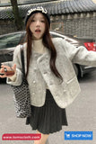 Long Sleeve Simple Elegant Button Coat Jacket