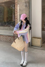 Long Sleeve Colorful Colors Striped Blouse Shirts