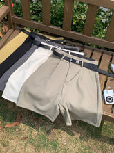Loose Style Casual Shorts With Belt