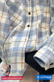Long Sleeve Vintage Plaid Pocket Blouse Shirt