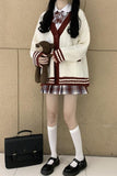 Loose Striped Knitted Cardigan Sweater