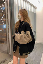 Loose Retro Colors Embroidered Baseball Jacket