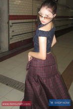 High Waist Vintage A-Line Zipper Plaid Skirts