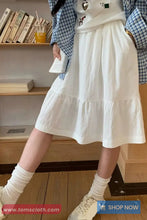 Casual A-Line Elastic Waist Mini Skirts