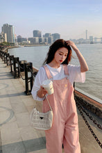 Light Pink Casual Denim Jumpsuits