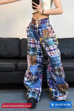 Loose Hip Hop Retro Plaid Casual Pants