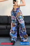 Loose Hip Hop Retro Plaid Casual Pants