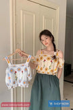 Flower Embroidered Off Shoulder Crochet Knitted Shirt