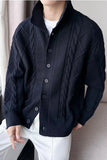 Long Sleeve Retro Knitted Warm Cardigan Men Sweater