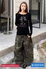Loose Wide Leg Camouflage Style Pants