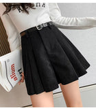Classic A-Line Pleated Corduroy Shorts
