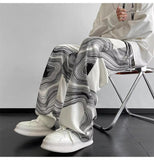 Elastic Waist Cylinder Pattern Men Pants