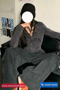 Loose Wide Leg Cargo Pockets Cotton Jogger Sweatpants