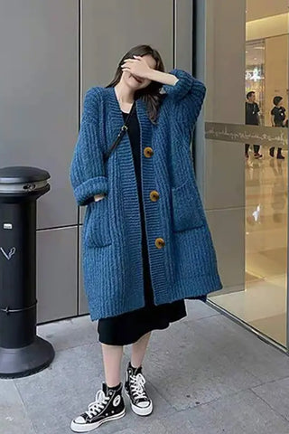 Loose Long Retro Lazy Cardigan Sweater