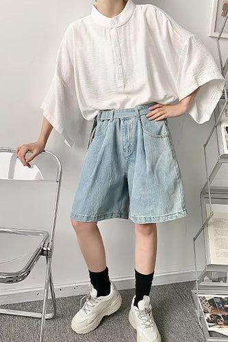 Loose Oversize Short Sleeve Men Summer Shirt