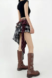plaid asymmetrical skirt, retro mini skirt women, a line plaid skirt, y2k plaid outfit, aesthetic mini skirt, korean style skirt, trendy plaid skirt women, vintage inspired skirt