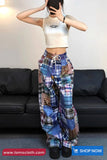 Loose Hip Hop Retro Plaid Casual Pants