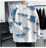 O-Neck Clouds Pattern Men Sweater