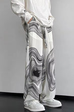 Elastic Waist Cylinder Pattern Men Pants