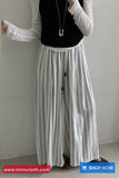 High Waist Elastic Striped Summer Loose Pants