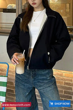 Long Sleeve Two Style Combined Collar Zipper Jacket