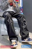 Hip Hop Stars Pattern Men Jeans Pants