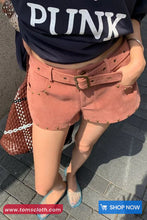Low Waist Retro Suede Style Shorts