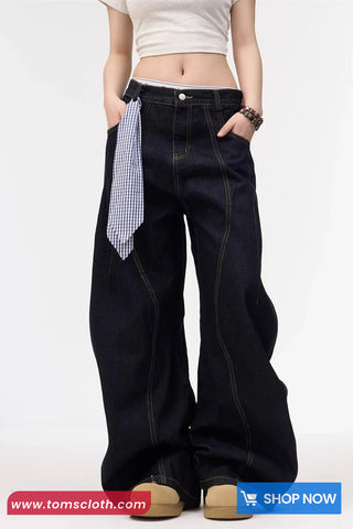 High Waist Classic Black Jeans Pants
