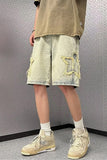 Stars Patchwork Embroidered Hip Hop Denim Shorts