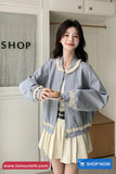 Long Sleeve Retro Lace Patchwork O-Neck Jacket