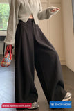 Loose Elegant Wide Leg Woolen Pants
