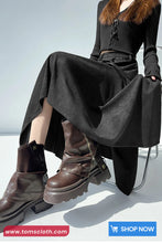 Loose Vintage Suede Irregular Skirts