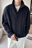 Long Sleeve Retro Knitted Warm Cardigan Men Sweater