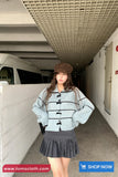 Long Sleeve Striped Cute Bow Knitted Sailor Collar Sweater