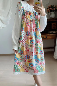 Floral Pattern Spaghetti Straps Summer Long Dress
