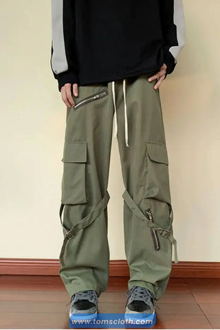 Loose Hip Hop Zipper Cargo Pants