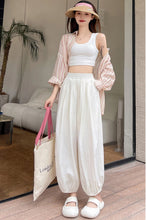 Loose Cotton Linen Lantern Sweatpants