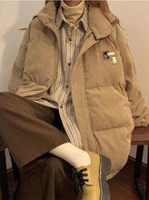 Loose Retro Corduroy Parkas Jacket