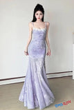 Sexy See Through Floral Pattern Gradient Long Dress