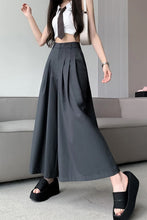 High Waist Loose Irregular Ankle Wide Leg Pants