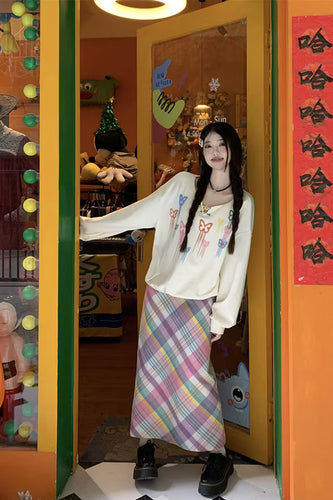 Cute Plaid Kawaii Long Skirts