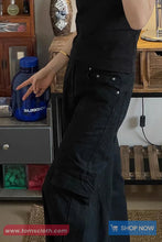 High Waist Wide Leg Cargo Pockets Pants