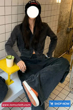 Loose Wide Leg Cargo Pockets Cotton Jogger Sweatpants