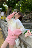 Long Sleeve Sweet Colors Hollow Out Sweater